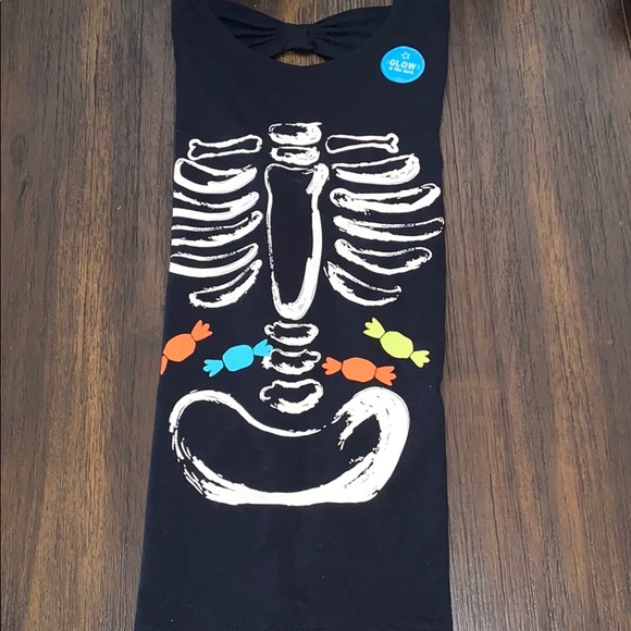 🎃New Carter’s Halloween Glow-In-The-Dark Skeleton Tee - Picture 2 of 7
